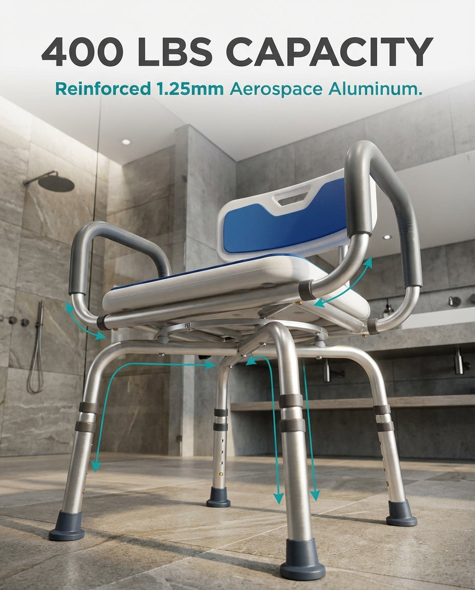 Belton Axis 360® - Swivel Shower Chair, Medical-Grade Mobility