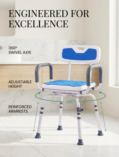 Belton Axis 360® - Swivel Shower Chair, Medical-Grade Mobility